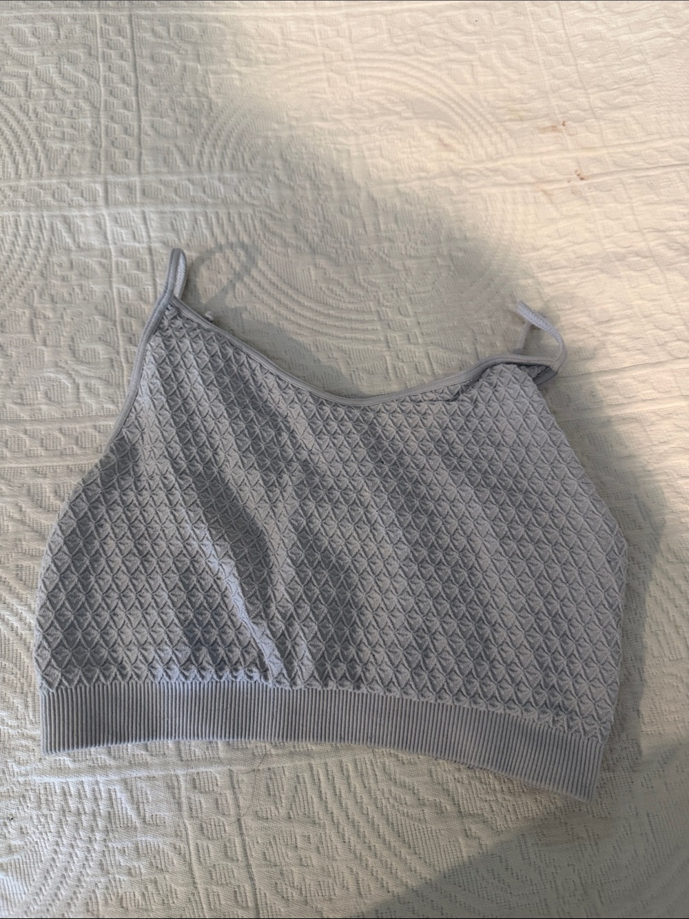 Light Gray Quilted Bralette Tank - Women Intimates